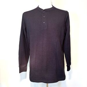 Men's Navy Henley Shirt, Size M